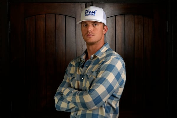 Parker McCollum poses for a portrait on Saturday, June 7, 2025, in Nashville, Tenn. (AP Photo/Mark Humphrey)