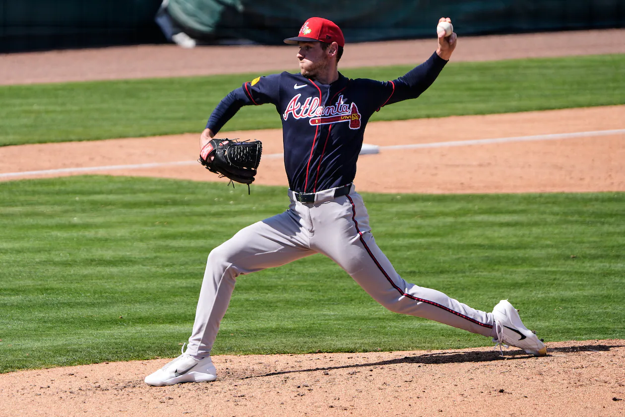 Atlanta Braves pitcher Joey Wentz throws against the Detroit Tigers in the fourth inning of a spring training baseball game, Monday, March 2, 2026, in Lakeland, Fla. (John Raoux/AP)