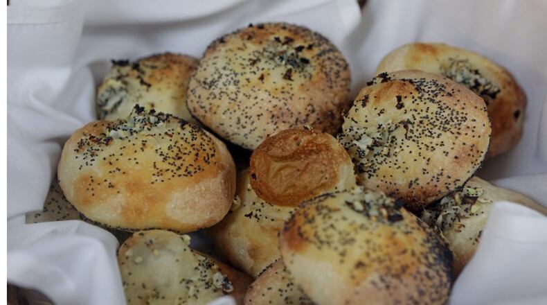 The class made about two dozen bialys during the bagels and bialys class on Monday, Jan. 30, 2017, at the Kitchen Conservatory in Clayton, Mo. (Laurie Skrivan/St. Louis Post-Dispatch/TNS)