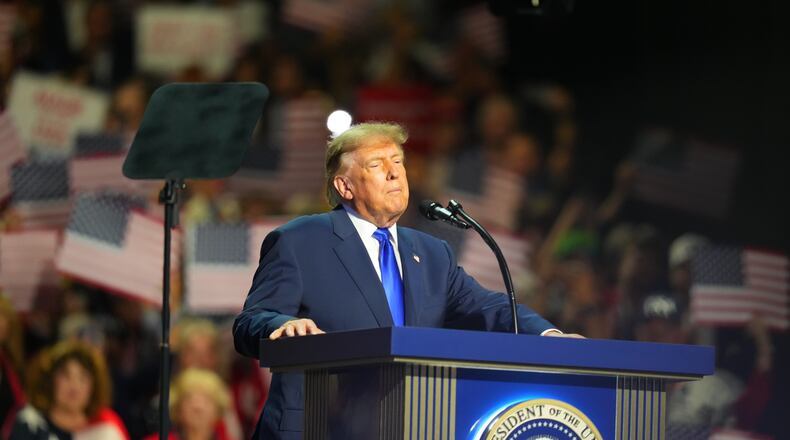 President Donald Trump speaks at the Republican convention Wednesday, Sept. 9, 2026, in Dallas. (AP Photo/Julio Cortez)