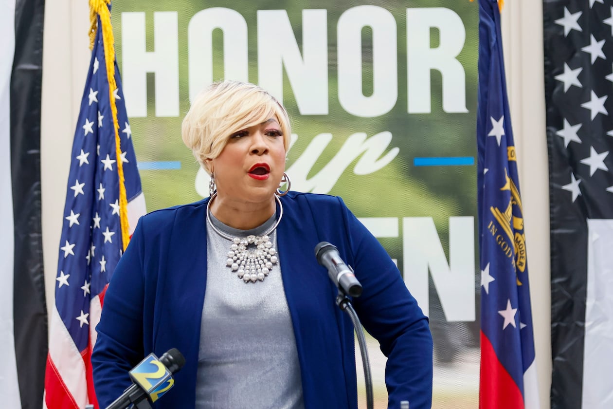 Clayton County Commission Chair Alieka Anderson-Henry called the resolution “disgusting” and a baseless “witch hunt.” (Miguel Martinez/AJC)