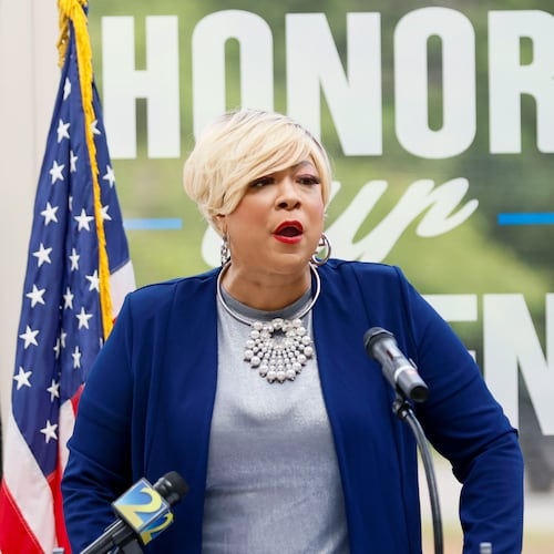 Clayton County Commission Chair Alieka Anderson-Henry called the resolution “disgusting” and a baseless “witch hunt.” (Miguel Martinez/AJC)