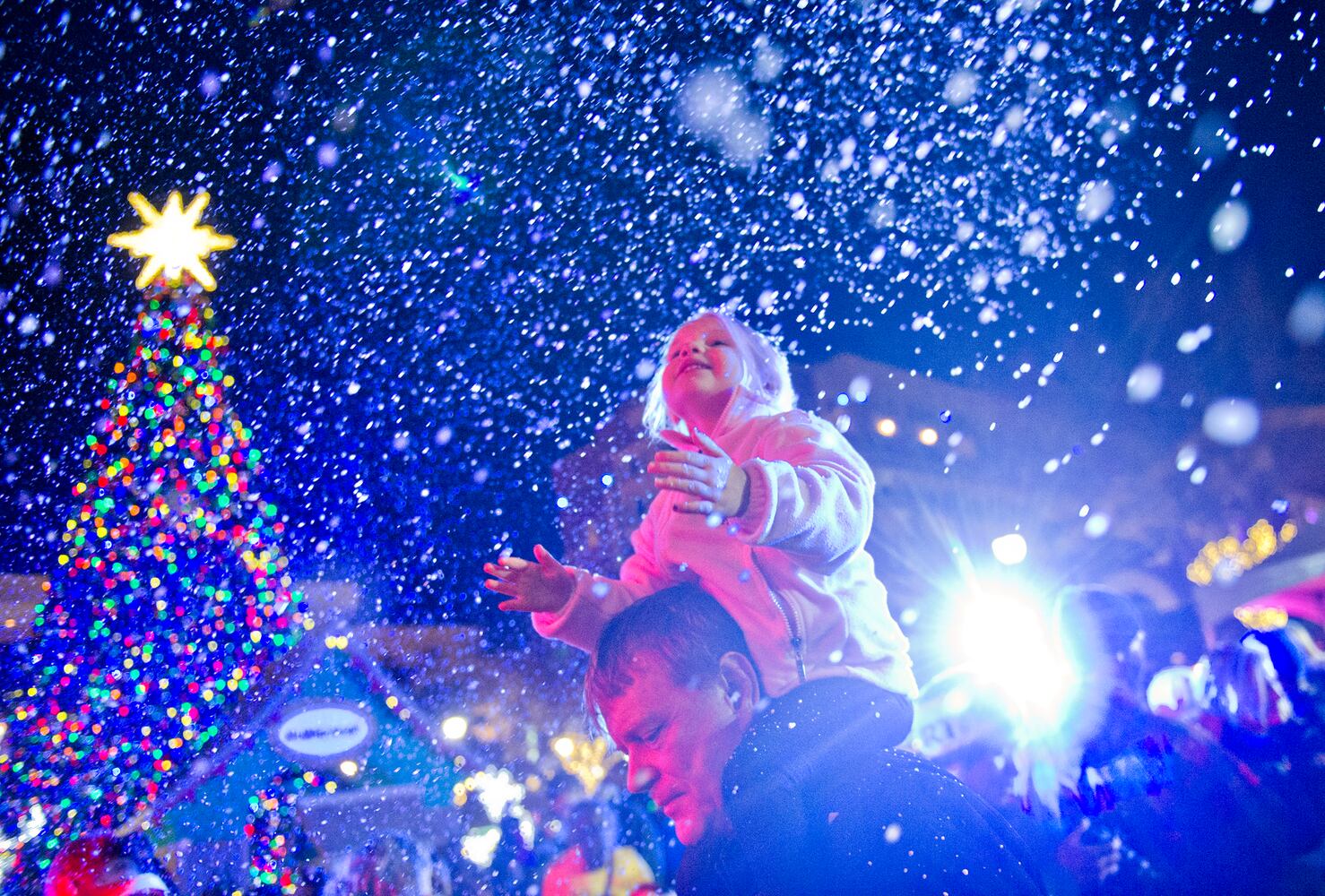 Christmas tree lighting at Atlantic Station