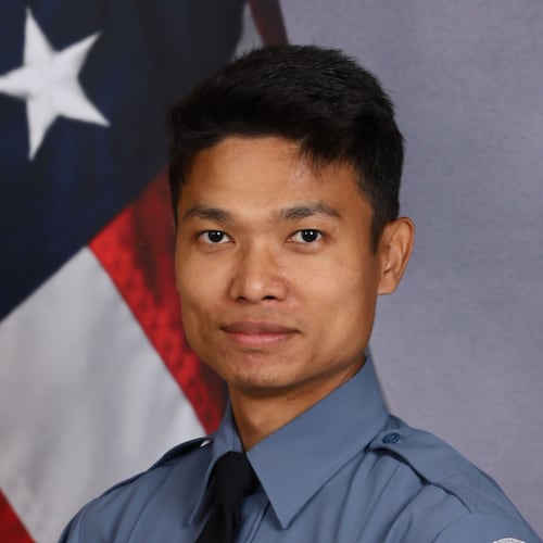 A service will be held Saturday for Gwinnett County police officer Pradeep Tamang, 25, who died Sunday after being attacked while responding to a call at a hotel. (Courtesy of Gwinnett County Police Department)