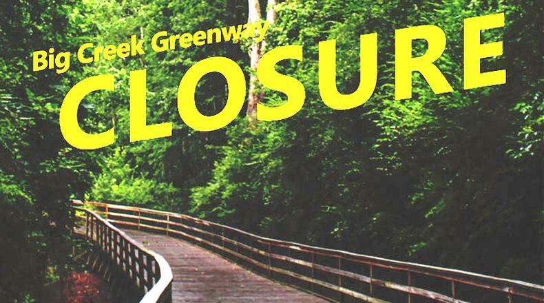 Recent stormy weather caused damaged that closed about two miles of the Big Creek Greenway in Forsyth County, and planned renovations will keep portions of trail closed into next year.