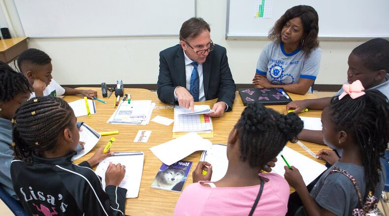 Fulton County Schools Superintendent Mike Looney, shown in this file photo from 2019, has high hopes for a $90 million literacy program that will train thousands of teachers and staff in the science of reading. Looney also will undergo hours of professional development as part of the program. CASEY SYKES/AJC FILE PHOTO