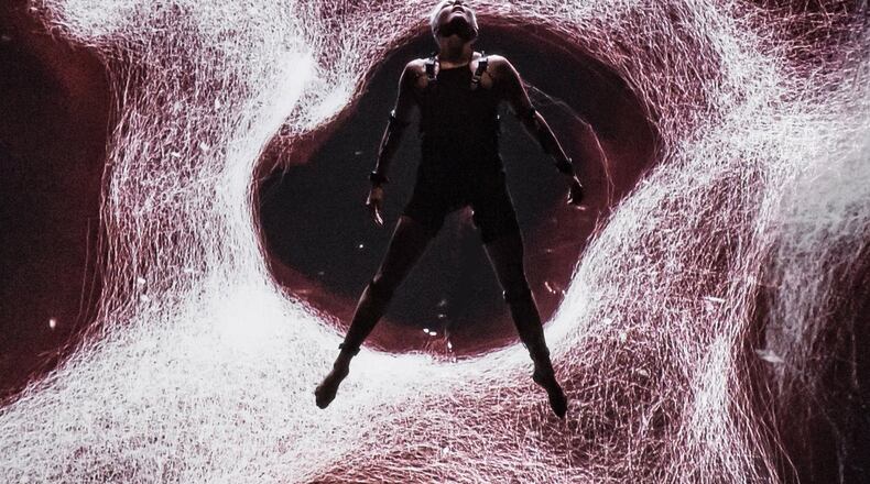 Italian digital design company fuse* collaborates with dancer Elena Annovi in “Dokk,” a work that samples the mood of social media in real time. CONTRIBUTED: ENRICO MARIA BERTANI