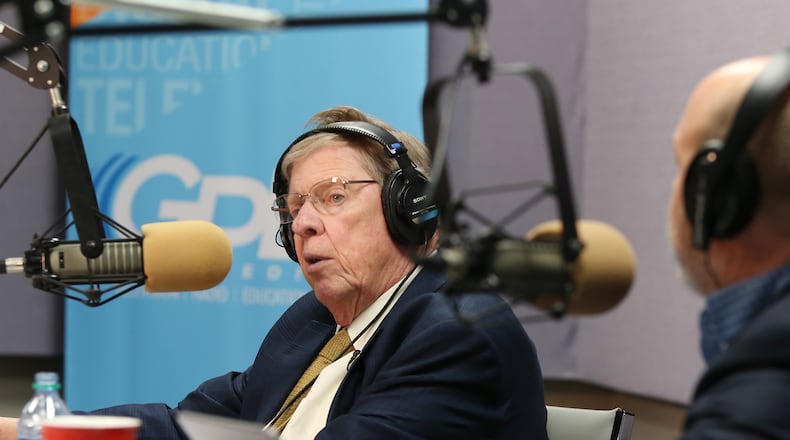 U.S. Sen. Johnny Isakson, R-Ga., makes an appearance on Georgia Public Broadcast's "Political Rewind" in Atlanta on Wednesday. EMILY HANEY, emily.haney@ajc.com