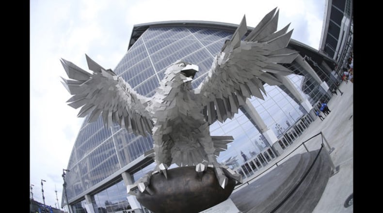 Mercedes-Benz Stadium will host its first regular-season Falcons game Sunday.
