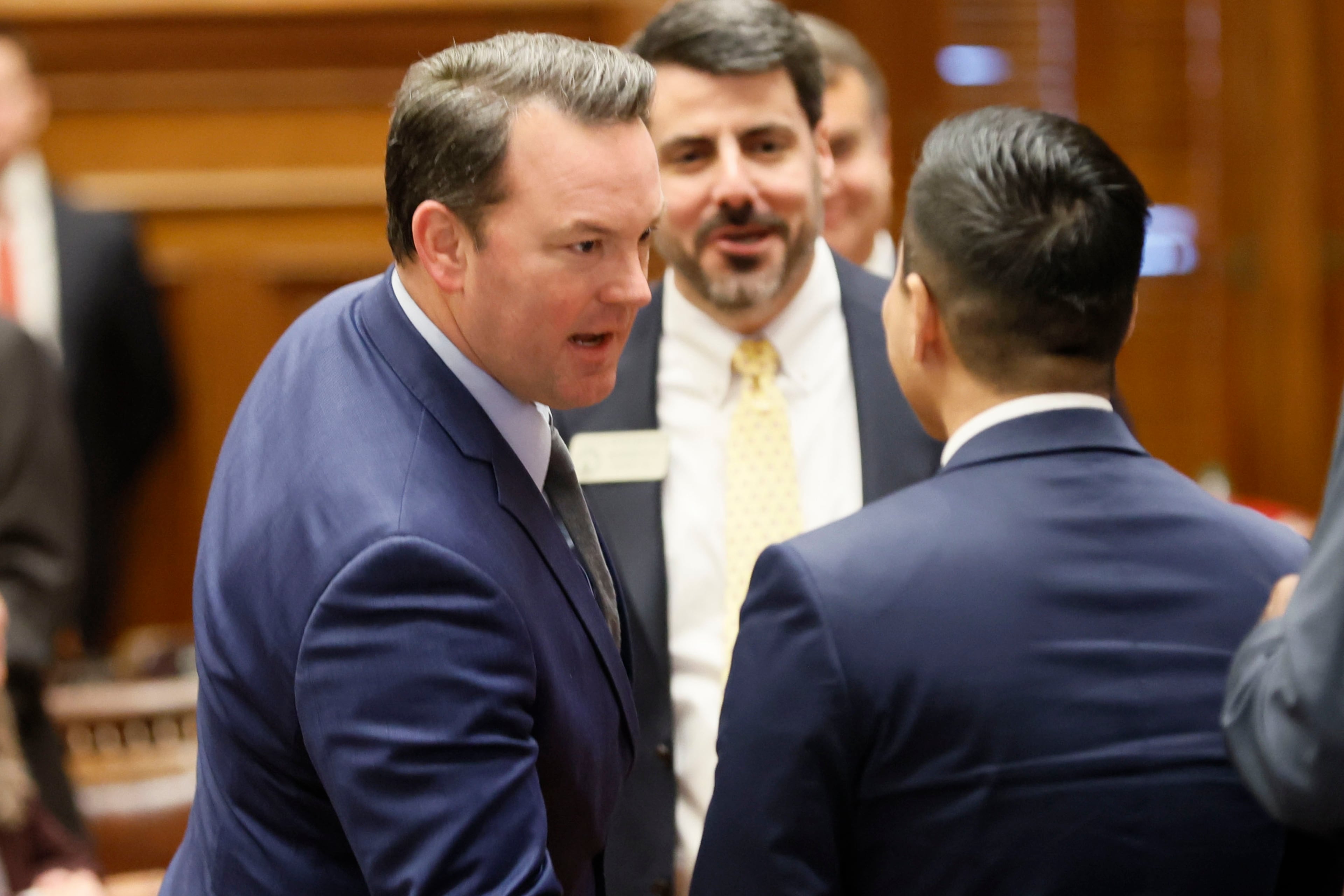 Lt. Gov. Burt Jones (left) is running for governor in next year's election.