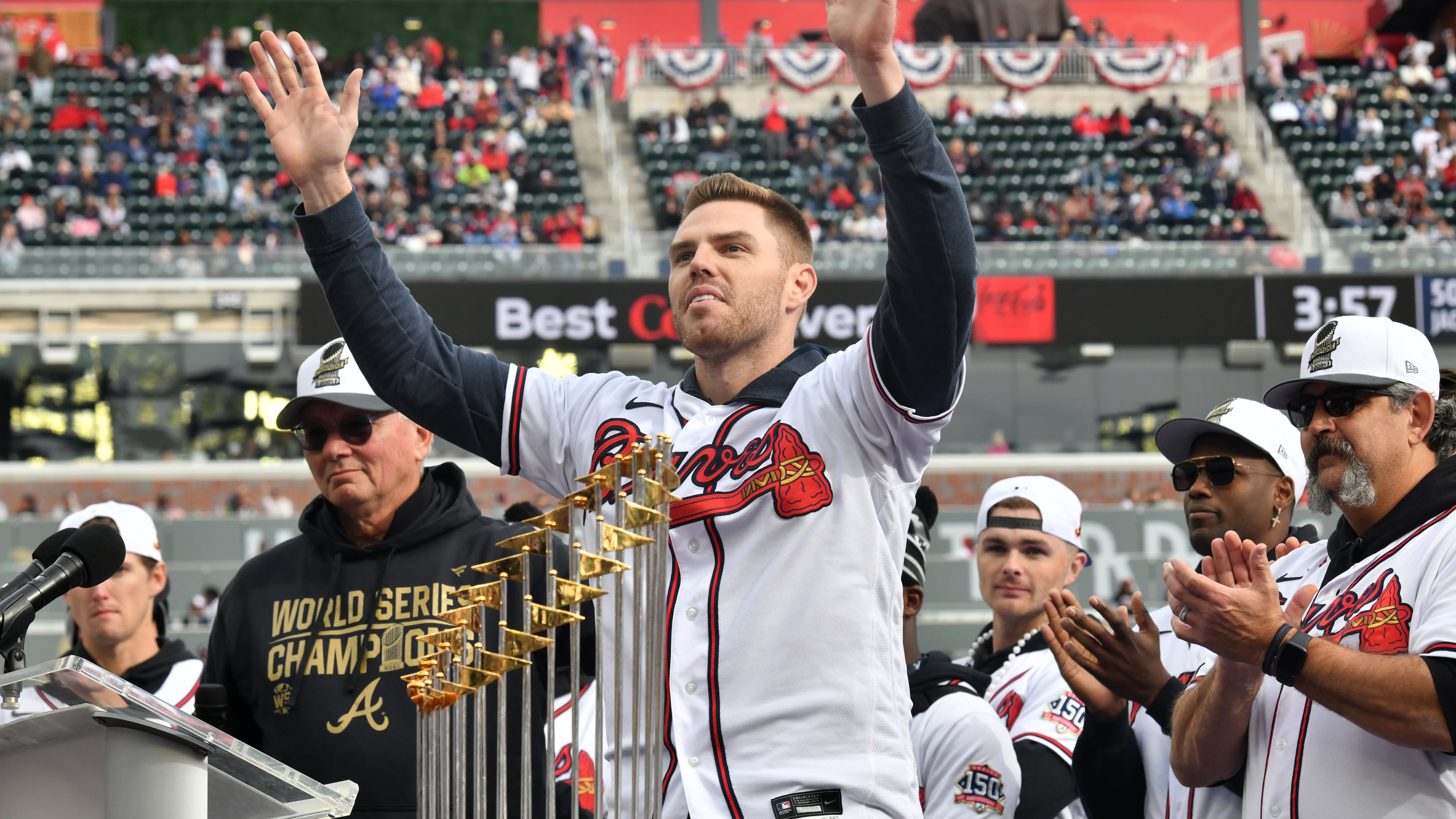 The latest MLB documentary will highlight former Braves first baseman Freddie Freeman. “It’s stuff that you dream about as a kid doing one day,” Freeman told MLB Network. (Hyosub Shin/2021)