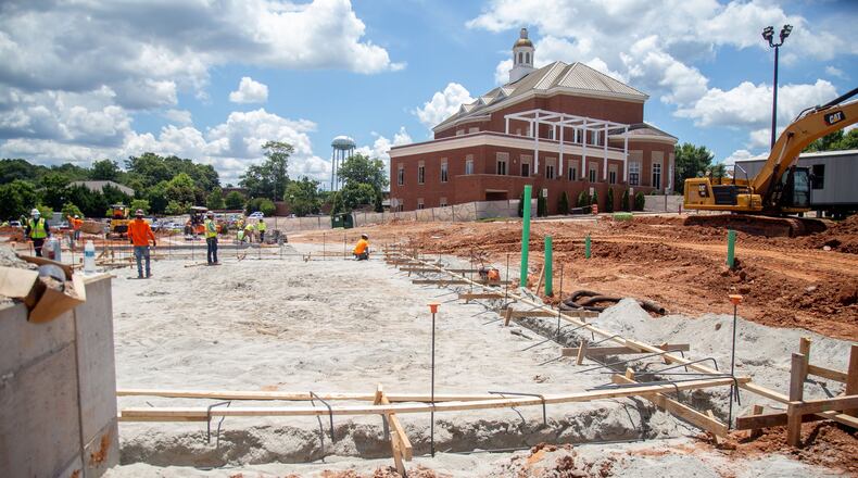 Stockbridge is building a $15 million amphitheater behind City Hall. PHOTO: STEVE SCHAEFER FOR THE ATLANTA JOURNAL-CONSTITUTION