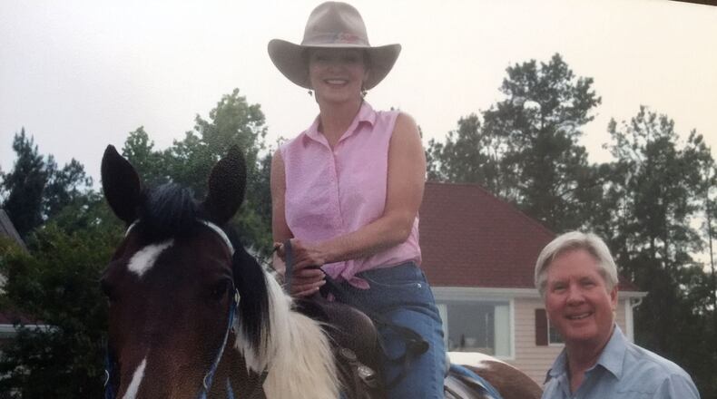 Claud “Tex” McIver and his wife Diane, are shown in undated family photos. Atlanta attorney Claud “Tex” McIver told The Atlanta Journal-Constitution today that he accidentally shot and killed his wife as they rode in their SUV near Piedmont Park September 25th. Asked by a reporter if he purposely shot Diane McIver, Tex McIver responded, “I absolutely did not. She was my life partner. My life as I know it is ruined because of this accident.” FAMILY PHOTO