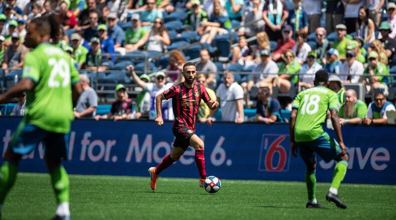 Images from the match between Atlanta United and Seattle Sounders at CenturyLink Field in Seattle, Washington. (Photo by Eric Rossitch/Atlanta United)