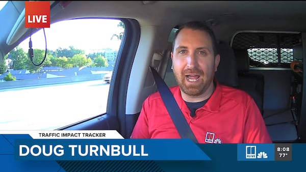 11Alive has a digital-only news show from 7-9 a.m. on its app and website featuring Jonathan Martin as anchor and Doug Turnbull with traffic. (11Alive screenshot)