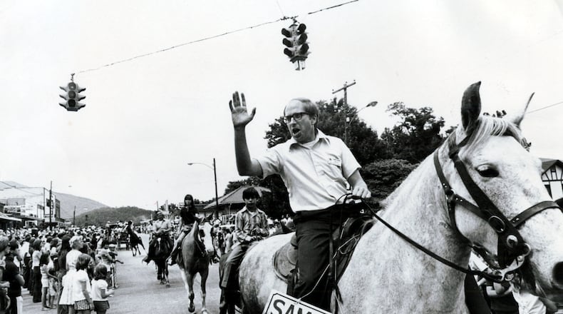 Sam Nunn campaigns for the U.S. Senate in north Georgia. 1972