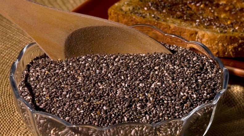 Chia seeds, plucked from a Central American plant called Salvia hispanica, contain omega-3 fatty acids and more dietary fiber than flaxseed. (Scott Lorenzo/MCT)