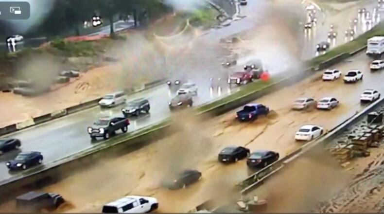 Metro Atlanta's interstates and highways are being affected by flooding Friday evening.