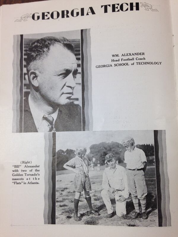Two photos of Georgia Tech coach William Alexander.