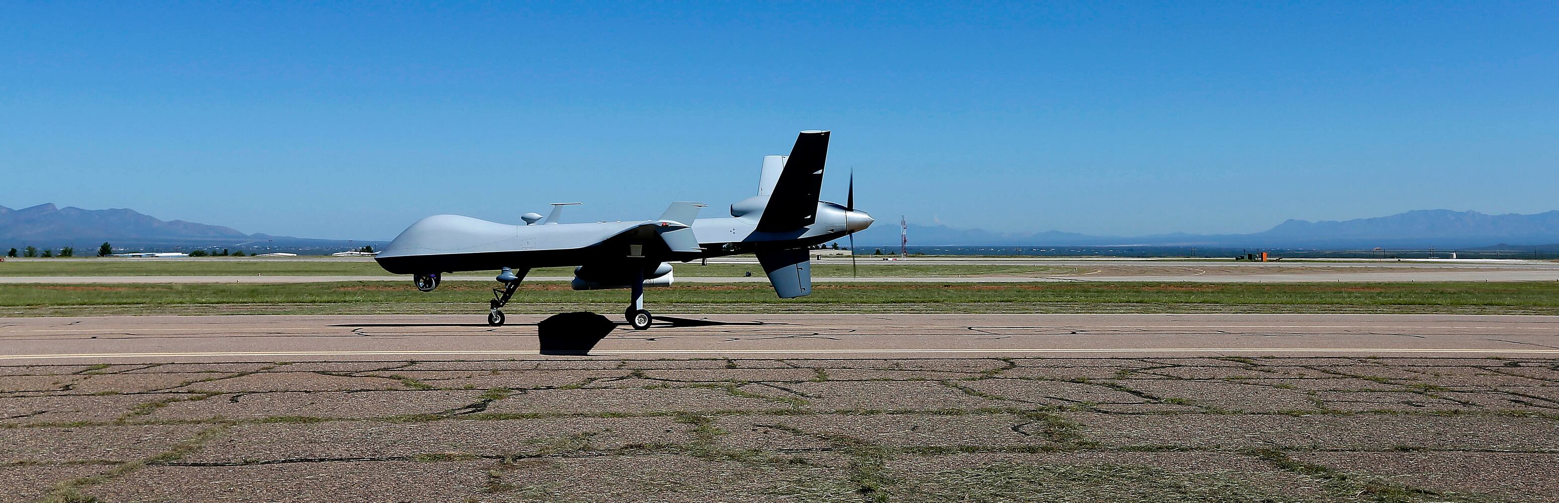 Unmanned aircraft survey terrain where there are no border agents.