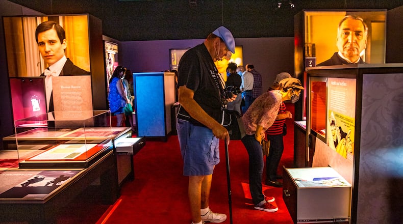 Downton Abbey: The Exhibition is now open in Sandy Springs where the experiential, traveling show presents the television series' film sets, dozens of the fashions used in the PBS show and props, artifacts and cultural details from the post-Edwardian England in the display.  Atlanta is the largest showing on the national tour with two additional rooms on display as well as more fashion in the exhibit. (Jenni Girtman for The Atlanta Journal-Constitution)