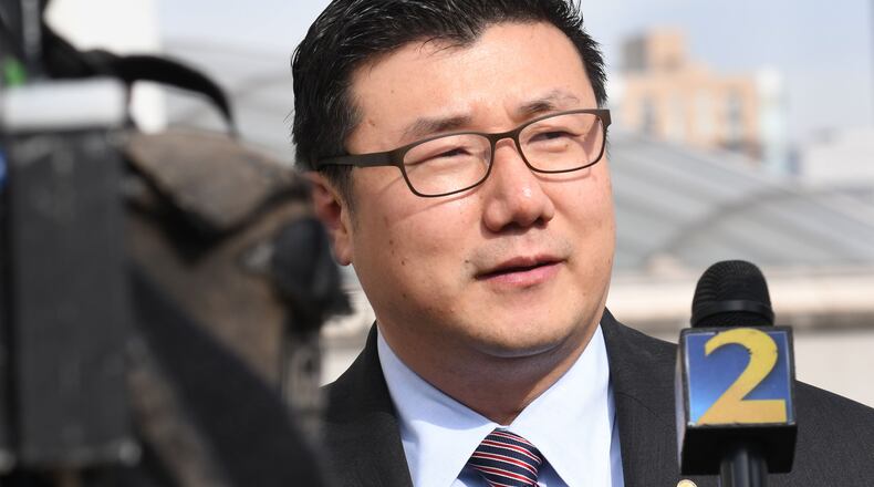 U.S. Attorney Byung J. “BJay” Pak speaks at a press conference at Richard B. Russell Federal Building in Atlanta on Jan. 16, 2018. REBECCA BREYER / SPECIAL