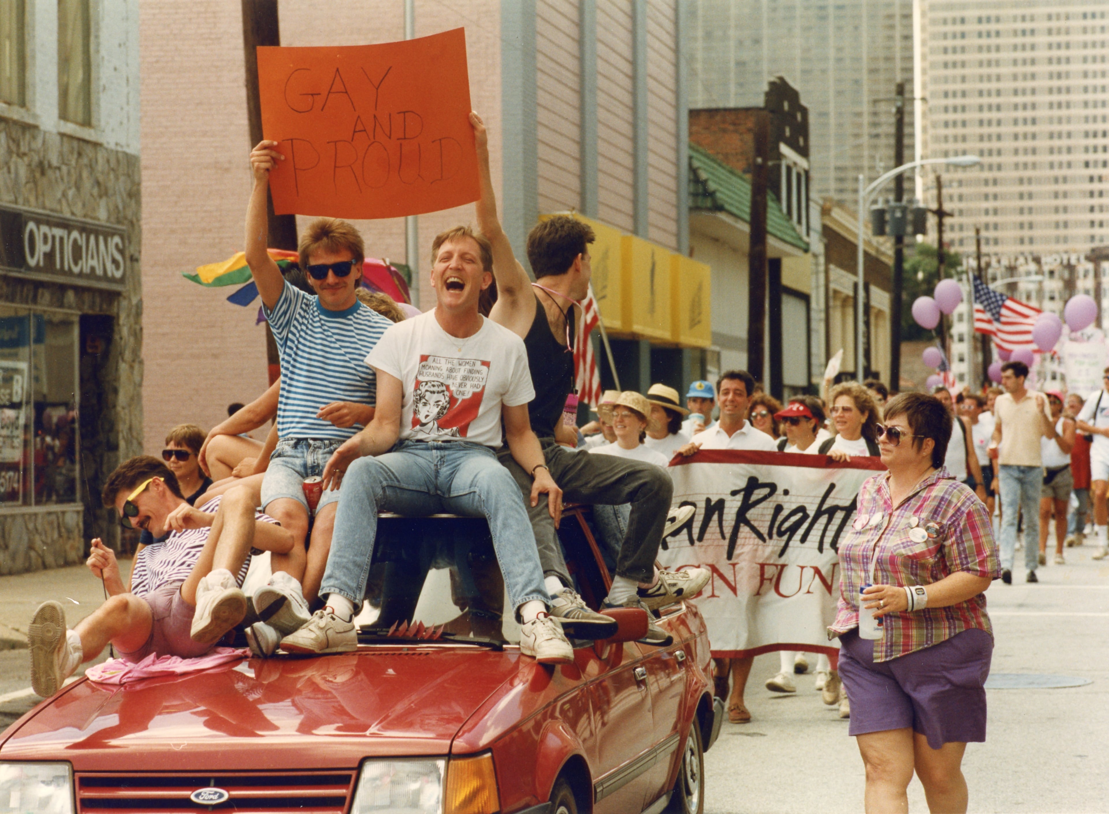 Gay pride parade and celebration, Atlanta, Georgia, June 24, 1990. (Atlanta Journal-Constitution Photographic Archives. Special Collections and Archives, Georgia State University Library.)