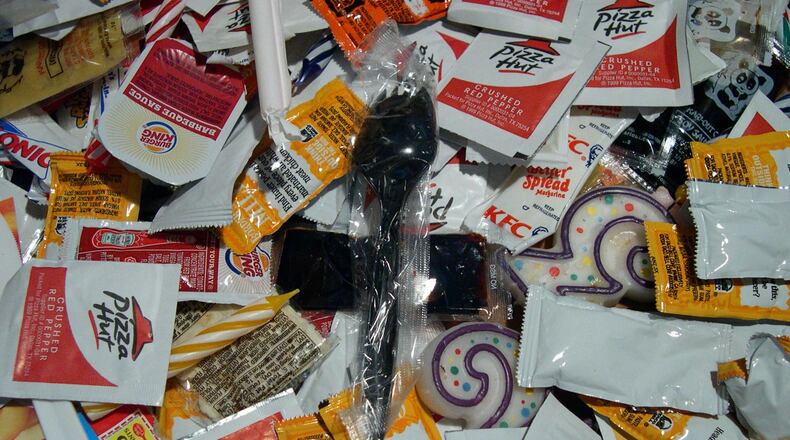 A school district in New York is limiting students to two packets of condiments per meal for students.