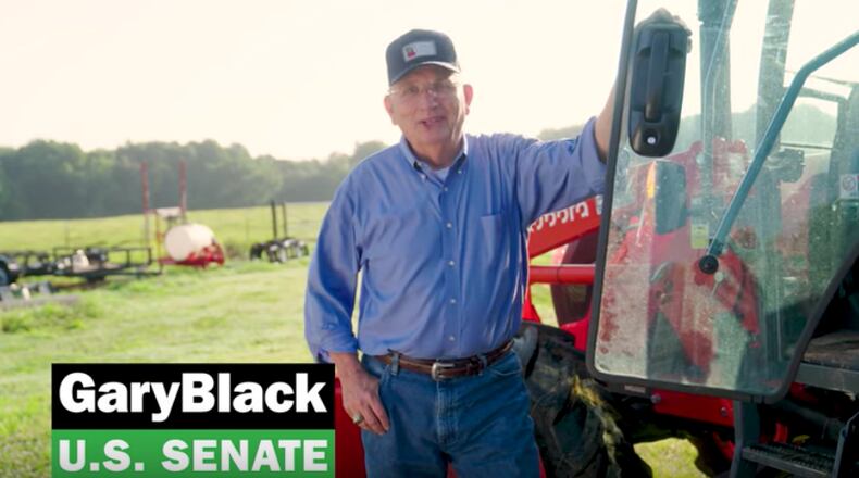 A screenshot from Gary Black's U.S. Senate ad.