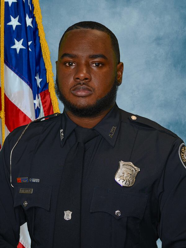 Atlanta Police Officer DeVante Matthews is expected to recover after he was shot while responding to a mental crisis call in a southwest Atlanta neighborhood Monday, August 17, 2026. (Courtesy of Atlanta Police Department)