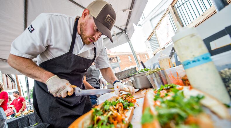 Over 60 restaurants will offer delectable food and drink samples during the Annual Taste of Alpharetta. Photo credit: Alpharetta Convention & Visitors Bureau.