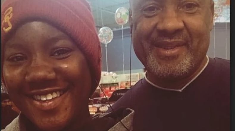 Calvin Stamp, pictured with student-athlete daughter Natasha Stamp, was a volunteer coach in Gwinnett County’s Grayson High School, and was a two-time Olympic weight lifter and medalist in the Pan American Games. CONTRIBUTED
