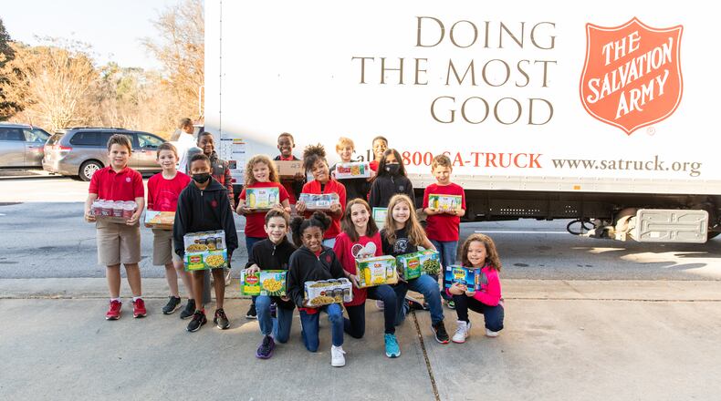 Greater Atlanta Christian School students broke their own record for the annual Can-A-Thon drive, collecting 34,000 cans of non-perishable food to donate to the Salvation Army.