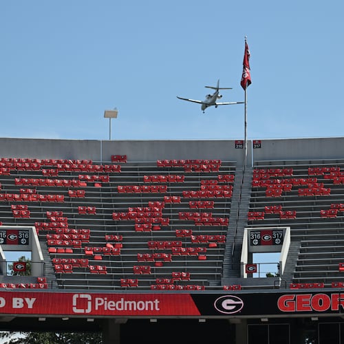 The No. 5 Bulldogs host the No. 10 Texas Longhorns in Sanford Stadium at 7:30 p.m. Saturday, the first time the Longhorns have traveled to Athens to play on the University of Georgia’s home turf. (Hyosub Shin/AJC 2024)