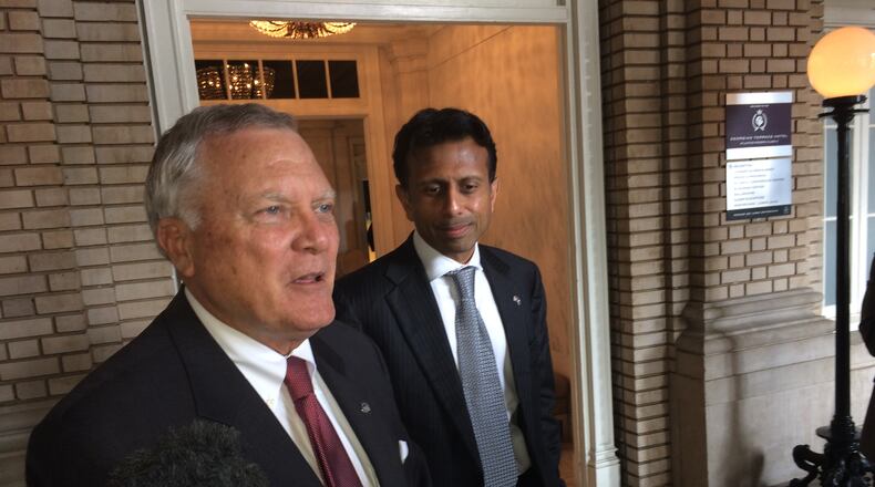 Gov. Nathan Deal and Louisiana Gov. Bobby Jindal at an Atlanta campaign event.