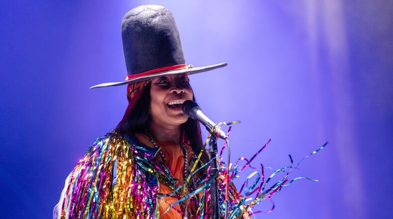 Erykah Badu performs on day three of the Austin City Limits Music Festival's first weekend on Sunday, Oct. 3, 2021, in Austin, Texas. (Photo by Amy Harris/Invision/AP)