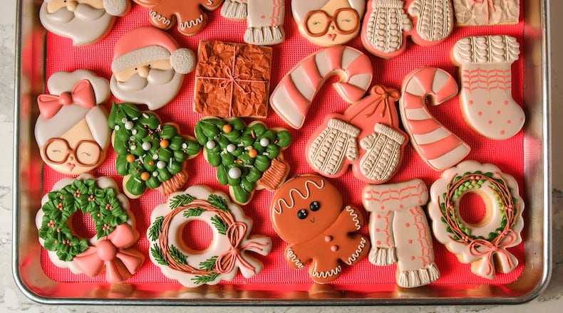 If you're looking for inspiration for your holiday baking, check out some of Sam Opdenbosch's original cookie creations. (Styling by Sam Opdenbosch / Chris Hunt for the AJC)