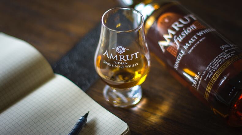 Amrut Fusion Single Malt is 46 percent alcohol by volume and distilled from imported Scottish barley as well as barley grown in the foothills of the Himalayas.