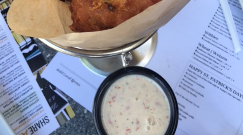 Jalapeno corn fritters at The Brass Tap.