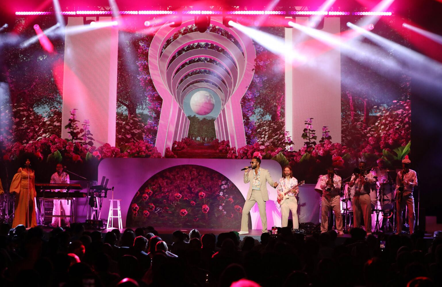 John Legend opened his The Bigger Love Tour on Wednesday, September 1, 2021 at Cadence Bank Amphitheatre at Chastain Park, with The War and Treaty opening the show.
Robb Cohen for the Atlanta Journal-Constitution