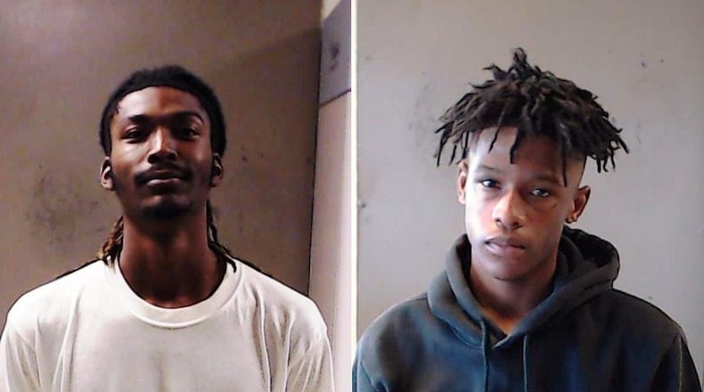 Demetrius Leshawn Baker (left) and Jacquez LaJuan Freeman were arrested this week and charged with murder in separate DeKalb County fatal shootings.