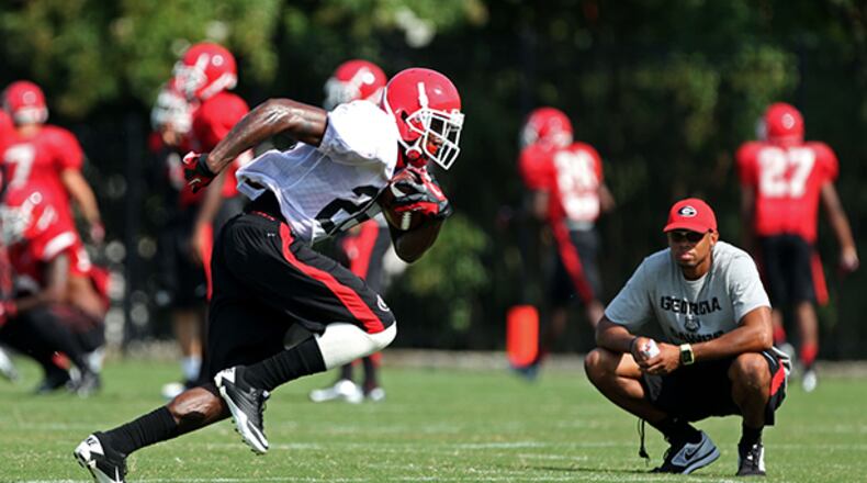 Georgia junior Malcolm Mitchell has been limited in practice after undergoing arthroscopic surgery on July 31.