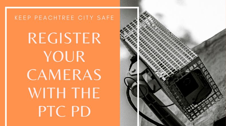 Operation Connect lets Peachtree City homeowners or business owners note the location of their security cameras to help police investigate nearby crimes. Courtesy Peachtree City
