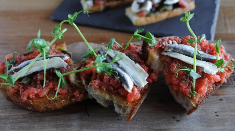 Pan con tomato at Cooks & Soldiers. Credit: Becky Stein.