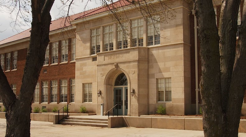 Monroe School stands ready to open as the Brown v. Board of Education National Historic Site Friday, March 26, 2004, in Topeka, Kan. Judges and legal scholars see school finance cases in Kansas and other states as an attempt to expand the 50-year-old Brown v. Board of Education decision, which concerned whether black students should be forced to attend segregated schools like Monroe. (AP Photo/Orlin Wagner)