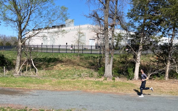 Residents of Northern Virginia who live near data centers, such as this one next to Hampshire Park in Ashburn, Virgina, have seen the facilities fill in virtually every undeveloped gap. (Zachary Hansen/AJC)