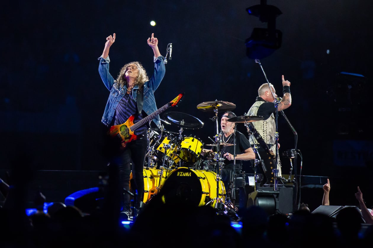 A Georgia ticket broker must pay $300,000 to the Federal Trade Commission to resolve allegations that it used illegal means to purchase and resell at high profits millions of dollars’ worth of tickets to live events. Among the shows included in the allegations was a concert by Metallica at Virginia Tech in Blacksburg, Virginia, in 2025. The band is shown here playing in Atlanta. (Ryan Fleisher for the AJC)