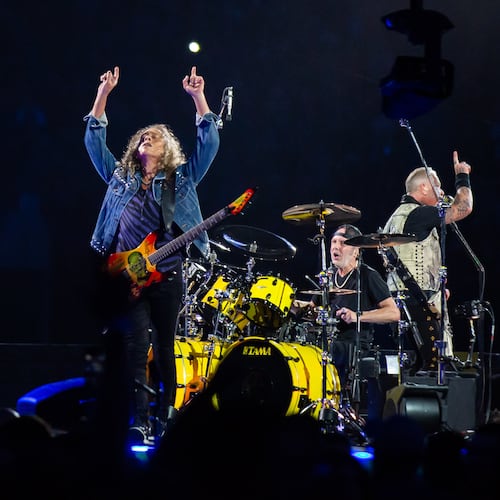A Georgia ticket broker must pay $300,000 to the Federal Trade Commission to resolve allegations that it used illegal means to purchase and resell at high profits millions of dollars’ worth of tickets to live events. Among the shows included in the allegations was a concert by Metallica at Virginia Tech in Blacksburg, Virginia, in 2025. The band is shown here playing in Atlanta. (Ryan Fleisher for the AJC)