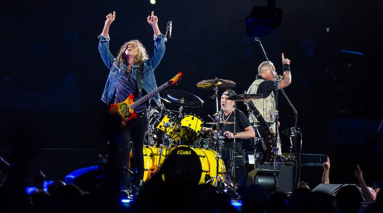 A Georgia ticket broker must pay $300,000 to the Federal Trade Commission to resolve allegations that it used illegal means to purchase and resell at high profits millions of dollars’ worth of tickets to live events. Among the shows included in the allegations was a concert by Metallica at Virginia Tech in Blacksburg, Virginia, in 2025. The band is shown here playing in Atlanta. (Ryan Fleisher for the AJC)