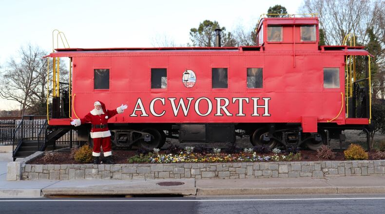 Santa will make appearances in Acworth on Dec. 3, 4 and 11 for free pictures, but bring your camera. (Courtesy of Acworth)